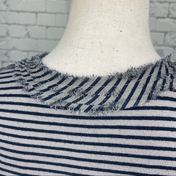 Anthropologie One September Striped Artsy Ruffle Fringe Tank Medium - Picture 7 of 10